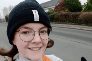 Imogen Wood, our support worker for Care in the Home, smiling at the camera.