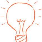 Illustration of a lightbulb.