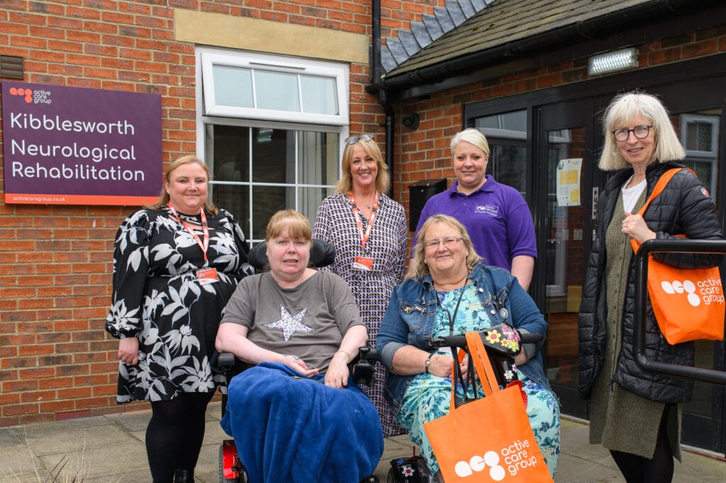 Staff, residents, and local councillors outside Kibblesworth.