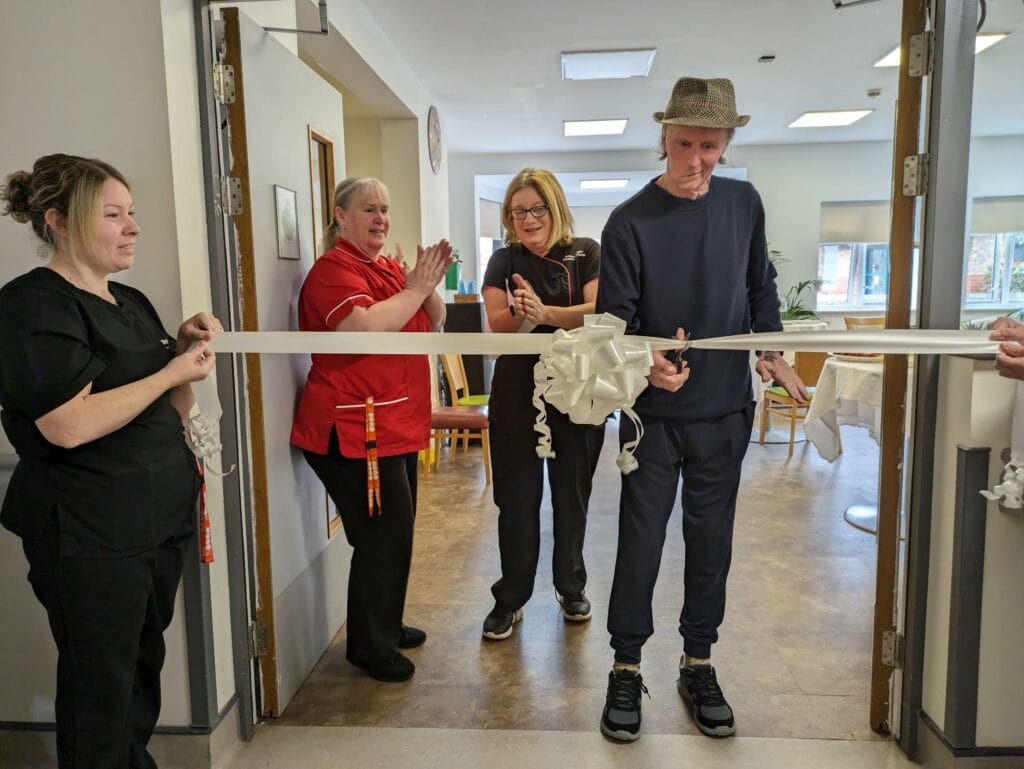 A resident opening the cafe.
